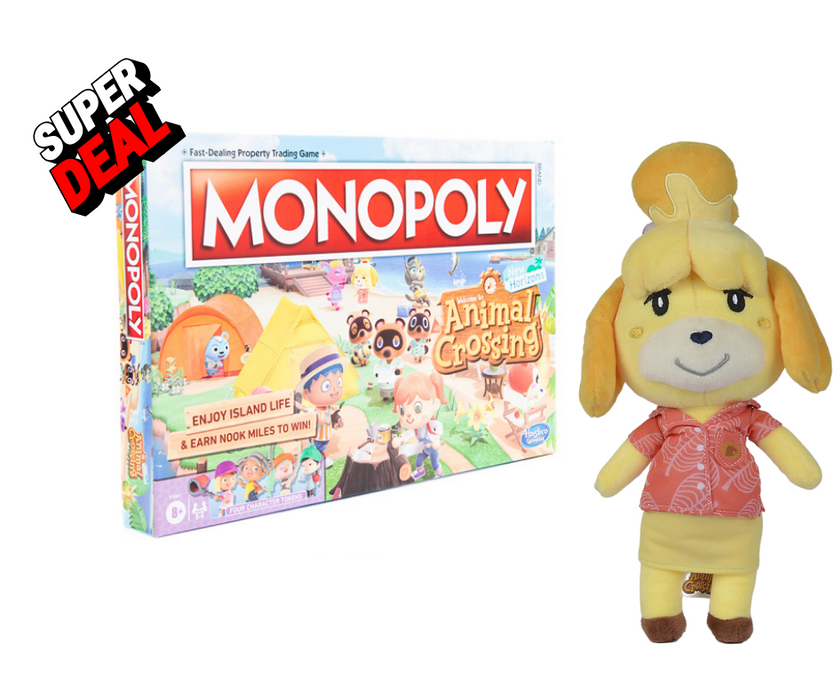 Animal Crossing - Isabelle Plush 25cm + Animal Crossing Monopoly