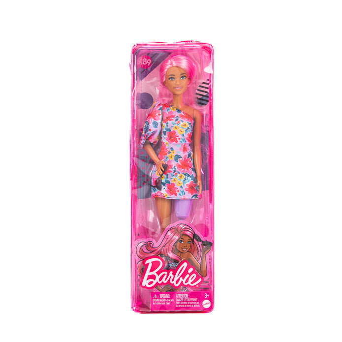 Barbie Fashionista - Off-Shoulder Floral Dress Prosthetic Leg Doll