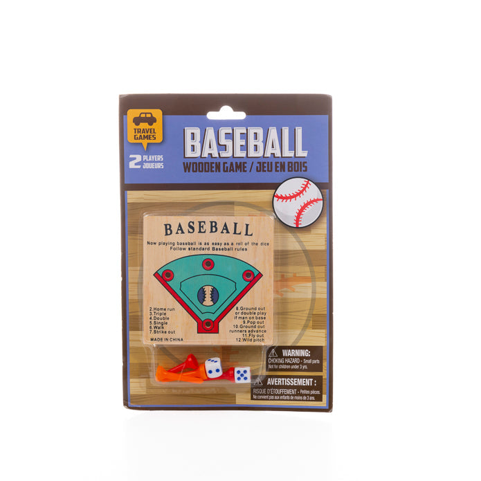 Baseball Wooden Travel Game