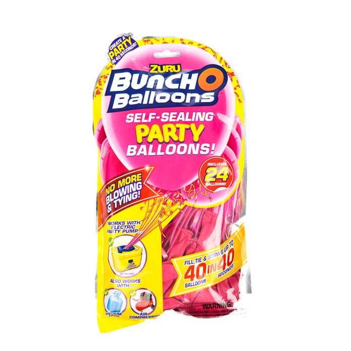 Bunch O Balloons Self-Sealing Party Balloons - Party Pink 24-Pack