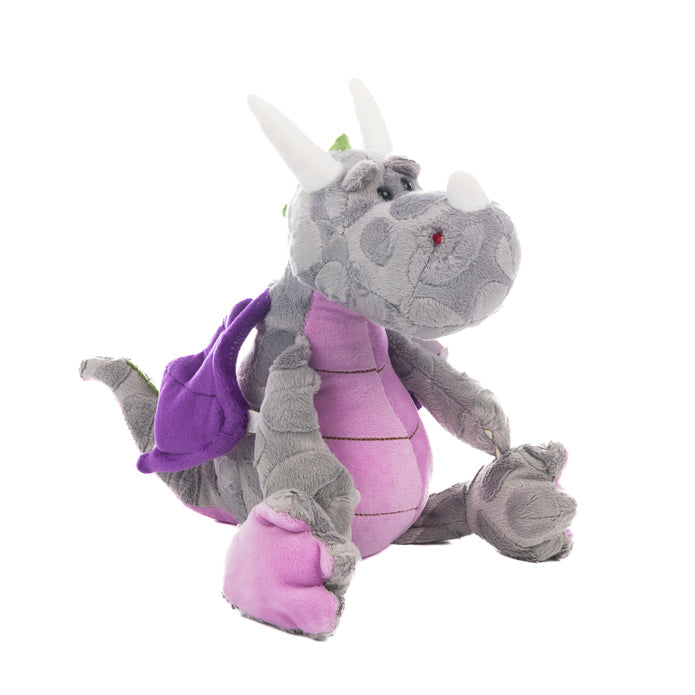 Purple & Grey Dragon 8in Soft Toy