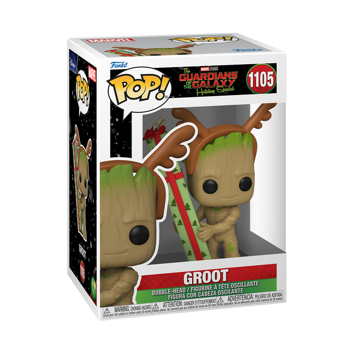 POP! Bobble-Head Marvel: Guardians Of The Galaxy Holiday Special - Groot