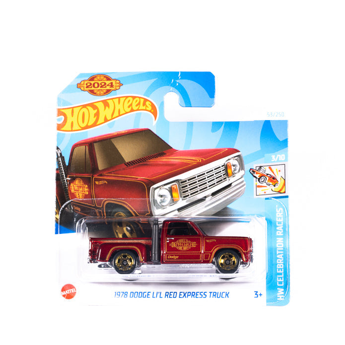 Hot Wheels - HW Celebration Racers - 1978 Dodge LI'L Red Express Truck   (53/250) - (Half Card)