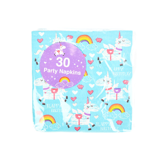 Unicorn Paper Party Napkins 30-Pack