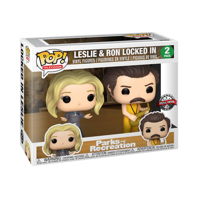 POP! Television: Parks & Recreation - Leslie & Ron Locked In 2-Pack (Excl.)