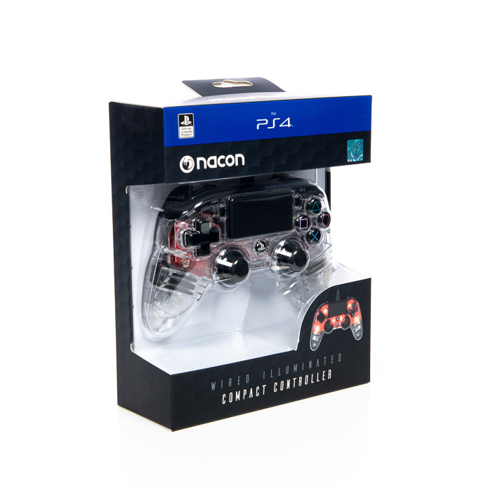 Nacon Wired Compact Controller Illuminated Red PS4